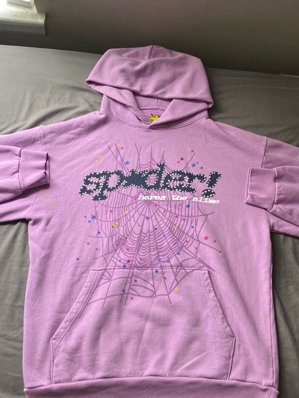 Sp5der acai hoodie purple
